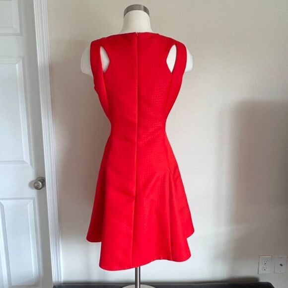 Tahari Arthur S. Levine Red Fit & Flare Dress – Size 6 - Picture 4 of 5